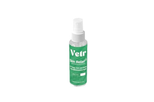 vetr Skin Relief Hydrocortisone Spray for Dogs - Topical Support for Itchy Skin and Hot Spots - 4 oz (120mL) - Vet-Formulated in USA
