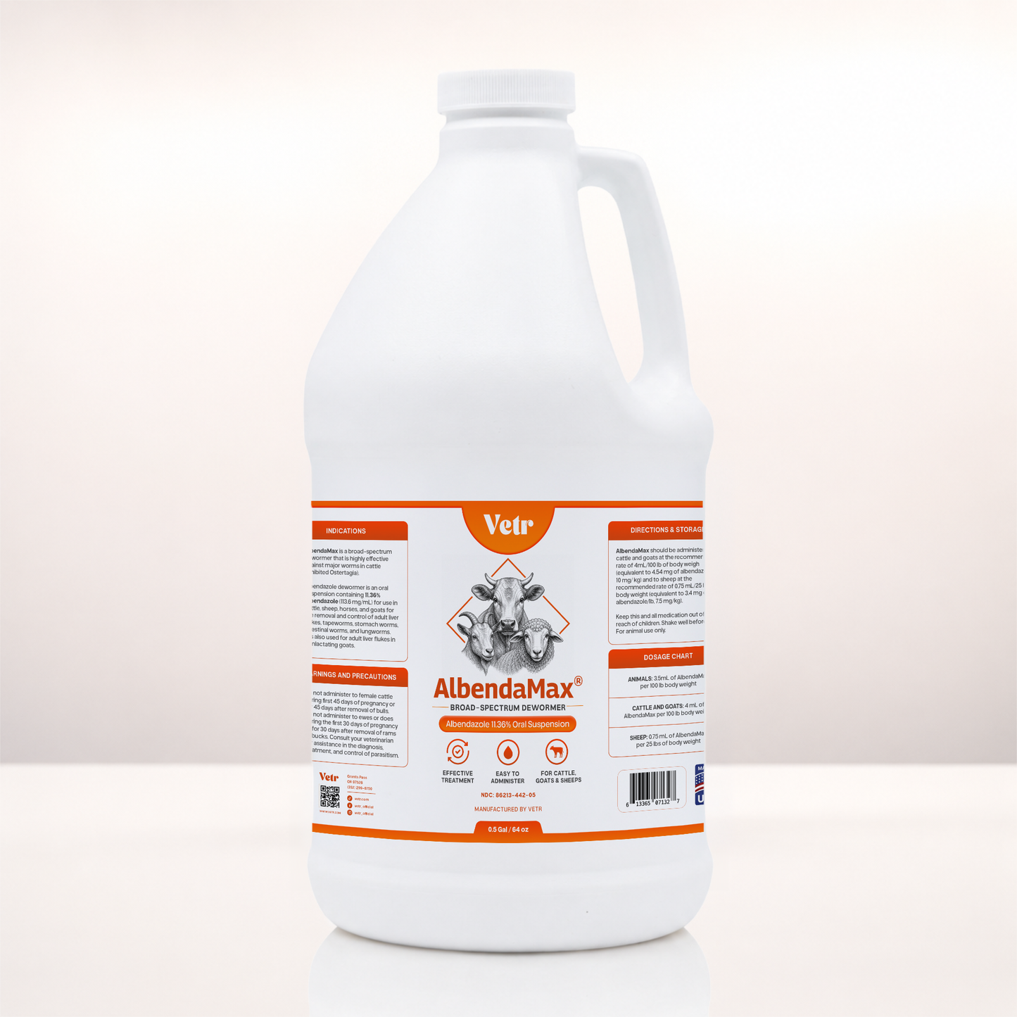 AlbendaMax 11.36% Albendazole Oral Liquid for Horses, Cattle & Sheep