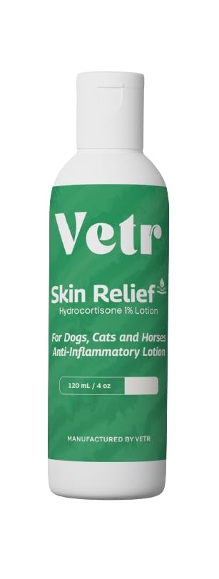 vetr Skin Relief Hydrocortisone Gel for Dogs - Topical Support for Itchy Skin and Hot Spots - 4 oz (120mL) - Vet-Formulated in USA